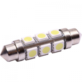 Bec 12 Led Smd Sofit 42mm 5050 6v Alba 360° Cod: Pt74