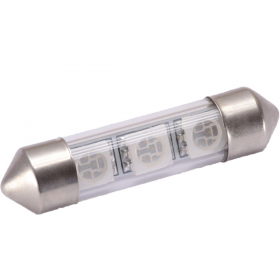 Bec Led Sofit Sticla 39mm 3 Smd 5050 12v Alba Calda Cod: Pt60