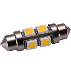 Bec 8 Led Smd Sofit 36mm 5050 12v Alba Calda 3000k 360° Cod: Pt51