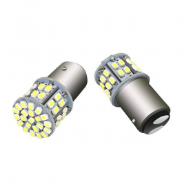 Bec Led Cu Doua Faze 50smd Lumina Rosie Bay15d 12v