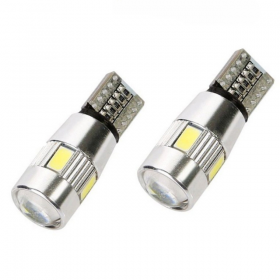 Bec Pozitie T10 Canbus 6smd + Lupa In Varf 5630 24v Lumina Alba 70326w-24v