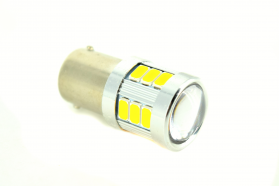   Bec 2 Faze Bay15d 5630  18smd Canbus  9v-30v (Autoturisme Si Camioane )  Nonpolar  Lumina Alba