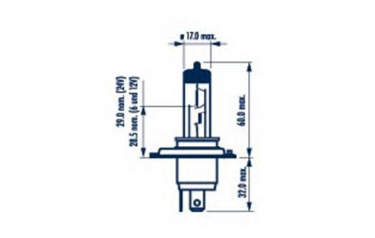 Bec Far H4 24v P43t 75/70w Narva