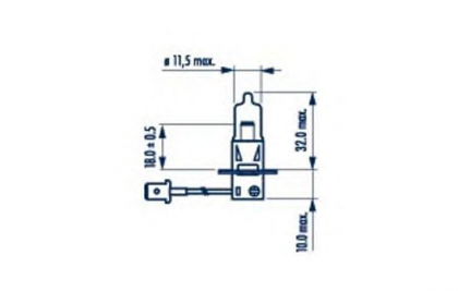 Bec Proiector H3 12v Pk22s 55w Narva