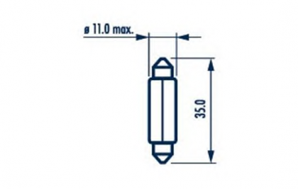 Bec Indicator 24v C5w Set 10 Buc Narva