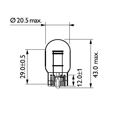 Bec Semnalizare W21/5w 12v Set 10 Buc Philips