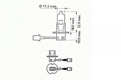 Bec Proiector H3 12v 55w Pk22s Basic Sct