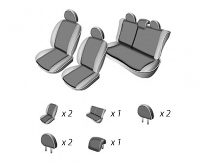 Set Huse Scaun Dacia Duster 2010 (Bancheta Fractionata)