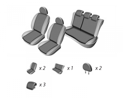 Set Huse Scaun Dacia Logan Sedan 2013 (Bancheta Fractionata)