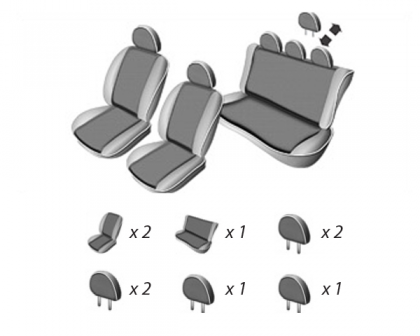 Set Huse Scaun Dacia Logan Sedan 2007-2013