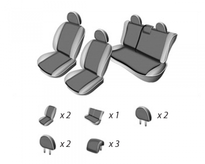 Set Huse Scaun Dacia Sandero Stepway 2008-2012 (Bancheta Fractionata)