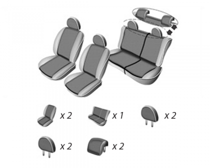 Set Huse Scaun Skoda Fabia (5j) Hatch 2007 (Bancheta Fractionata)