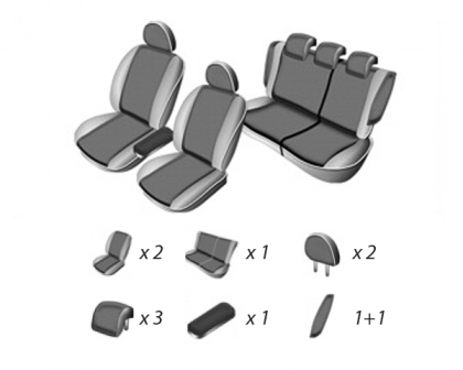 Set Huse Scaun Skoda Octavia Ii 2004-2013 (3 Huse Tetiere)