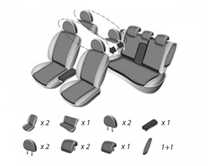 Set Huse Scaun Volkswagen Passat B7 Sedan 2010