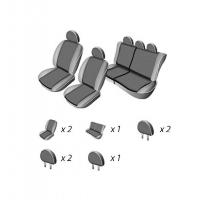 Set Huse Scaun Dacia Logan Mcv 5 Locuri 2009 - 2013 (Bancheta Fractionata)