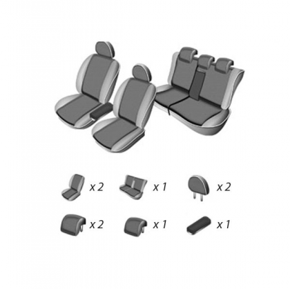 Set Huse Scaun Toyota Rav 4  2013 BANCHETA FRACTIONATA) CU TETIERE SPATE IN FORMA DE L