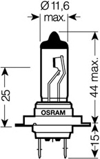 Bec 12v H7 55 W Original Osram