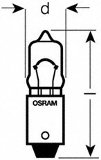 Bec 12v H10w Original Set 10 Buc Osram