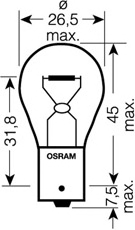 Set 2 Becuri 12v P21w Original Blister Osram