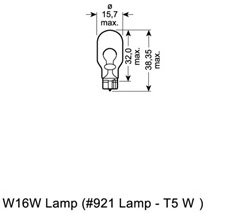 Set 2 Becuri 12v W16w Original Blister Osram