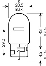 Set 2 Becuri 12v W21w Original Blister Osram