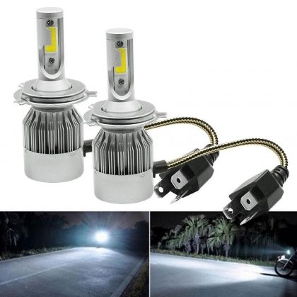 Set Bec H4 2 Faze Cu Led  30w - 3200 Lumen 6000k 12-24v