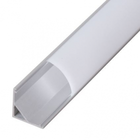 Banda Led Rigida 5730 Korea Chip Cu Profil Pe Colt, 1m. 12v. Lumina Alb 6000k 18w. Cod: Alsz11