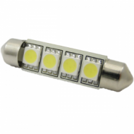 Bec Led Sofit 42mm 4 Smd 5050 12v Rosu Cod: Pt72