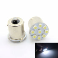 Bec 9 Led Smd 24v (Camion) Tip Cireasa Ba15s Lumina Alba (Pret/Set)